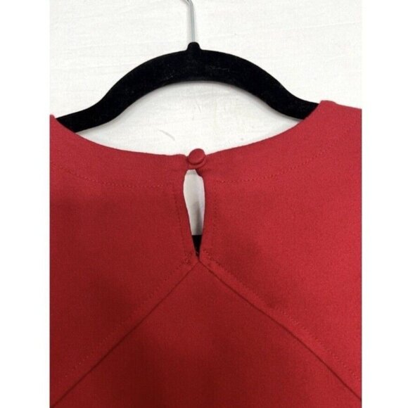 Womens J Jill Ponte Bell Sleeve Shift Dress With Pockets Cranberry Red Small - Picture 11 of 14